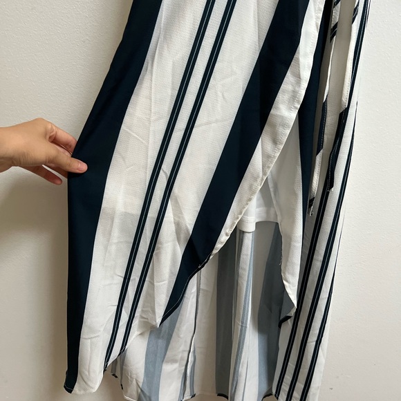 Ava Striped Wrap Midi Dress XS - Picture 4 of 7